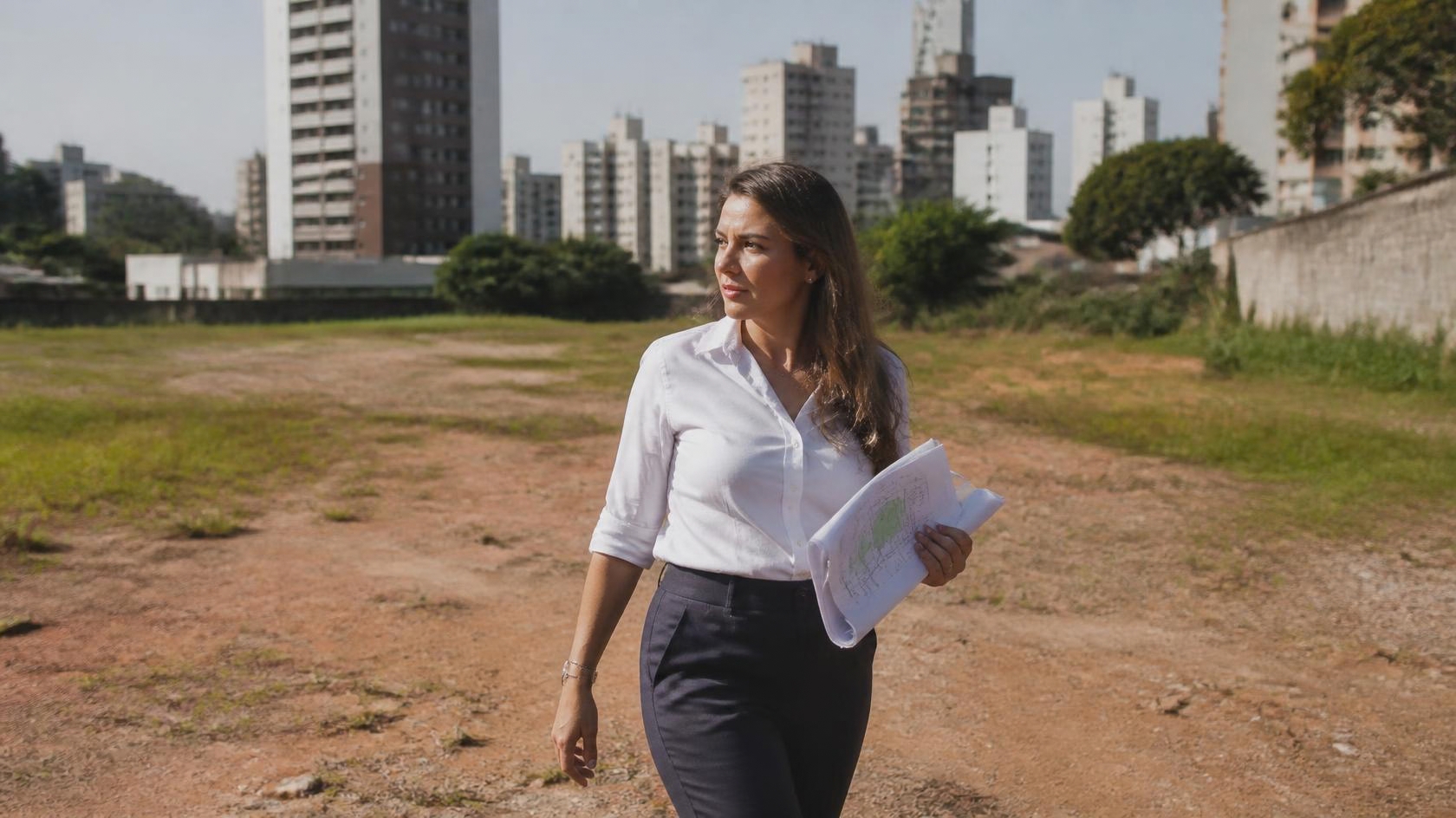 Incorporadora avaliando terreno urbano para o próximo empreendimento